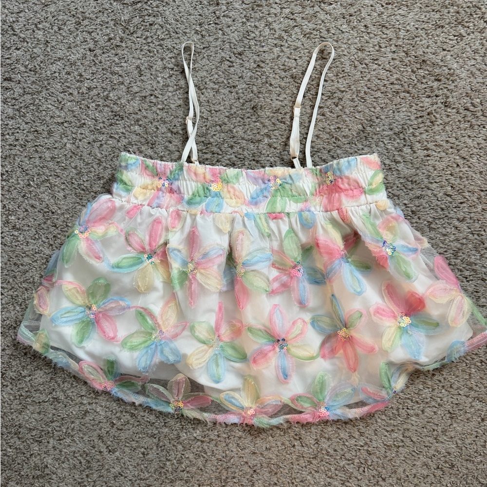 Floral Embroidered Top Small